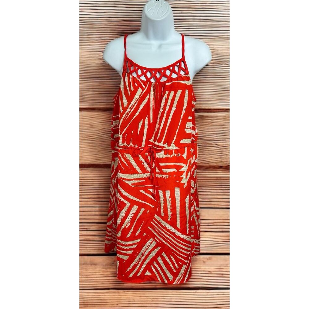 Mossimo Orange Sleeveless Dress Sz Small Lightweight Knee Length Loose